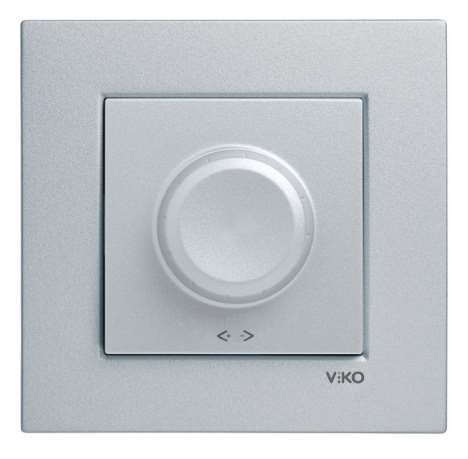 Viko Artline Novella Gümüş Rotatif Dimmer 600W Çerçeveli